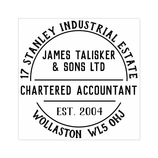 Rubberstempel Chartered Accountant (Afrduk)