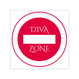 Rubberstempel "Diva Zone" Zelfinktende Stempel
