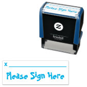 Rubberstempel "Gelieve hier te tekenen" Zelfinktende Stempel (In situ)