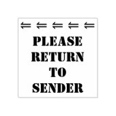Rubberstempel "Gelieve terug te keren naar afzende (Afrduk)