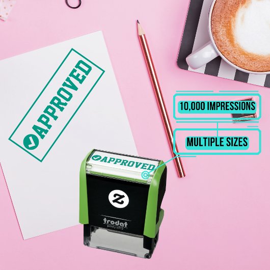 Rubberstempel - Goedgekeurd Zelfinktende Stempel