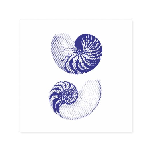 RUBBERSTEMPEL :  GROTE NAUTILUSILLUSTRATIE  ZELFINKTENDE STEMPEL (Design)