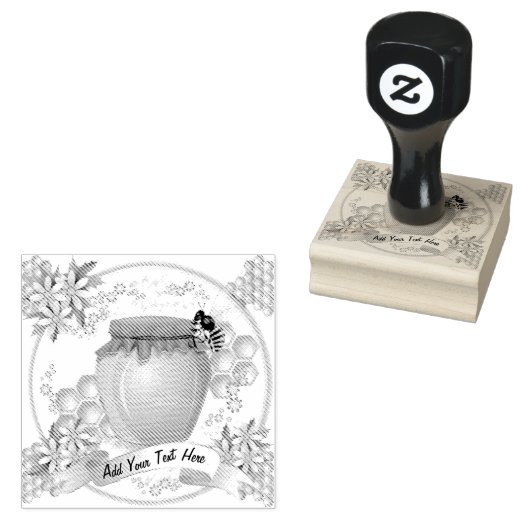 Rubberstempel honingbijen (Gestempeld)