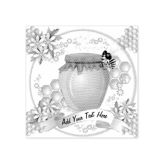 Rubberstempel honingbijen (Afrduk)