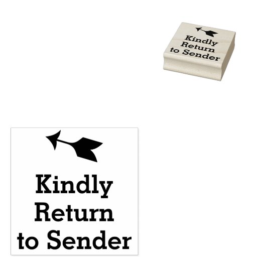 Rubberstempel "Kindly Return to Sender" (Gestempeld)