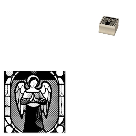 Rubberstempel met Angel (Gestempeld)