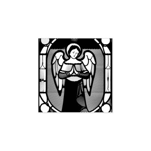 Rubberstempel met Angel (Afrduk)