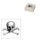 Rubberstempel met  jolly Roger (Gestempeld)