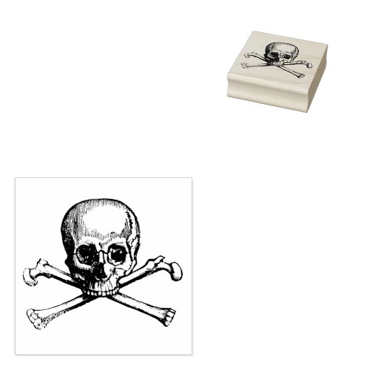 Rubberstempel met jolly Roger (Gestempeld)