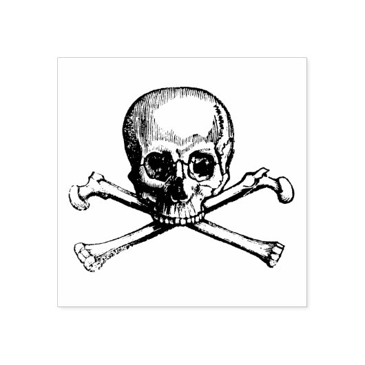 Rubberstempel met jolly Roger (Afrduk)