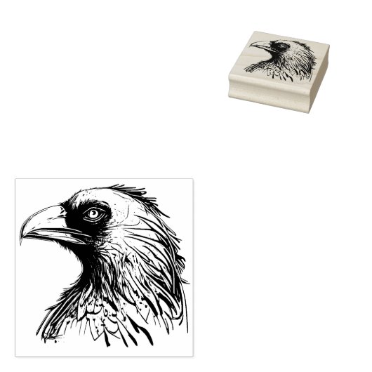 rubberstempel met kraaikop (Gestempeld)