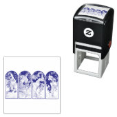 RUBBERSTEMPEL : MUCHA : DE SEIZOEN  ZELFINKTENDE STEMPEL (In situ)