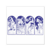 RUBBERSTEMPEL : MUCHA : DE SEIZOEN  ZELFINKTENDE STEMPEL (Design)