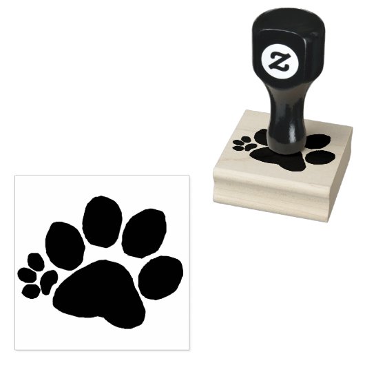 Rubberstempel - Polydactylpootdruk 2 (rechts) (Gestempeld)