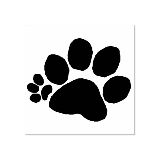 Rubberstempel - Polydactylpootdruk 2 (rechts) (Afrduk)