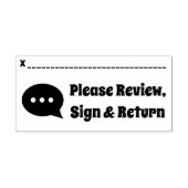 Rubberstempel "Review, teken en retourneren" (Afrduk)