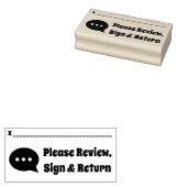 Rubberstempel "Review, teken en retourneren" (Gestempeld)