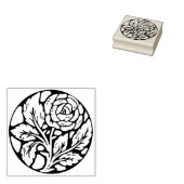 Rubberstempel roos ventilatorontwerp (Gestempeld)