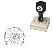 Rubberstempel - Scheepswiel met naam (Gestempeld)