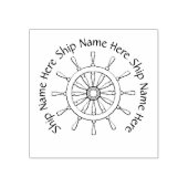 Rubberstempel - Scheepswiel met naam (Afrduk)