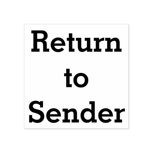 Rubberstempel "Terug naar afzender" (Afrduk)