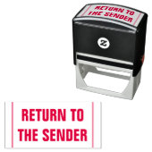 Rubberstempel "TERUG NAAR DE ZENDER" Zelfinktende Stempel (In situ)