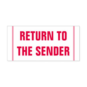 Rubberstempel "TERUG NAAR DE ZENDER" Zelfinktende Stempel