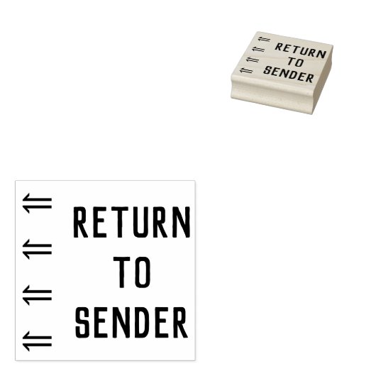 Rubberstempel "TERUGKEER NAAR VERZENDING" (Gestempeld)