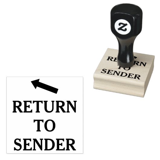 Rubberstempel "TERUGKEER NAAR VERZENDING" (Gestempeld)