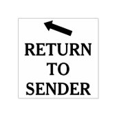 Rubberstempel "TERUGKEER NAAR VERZENDING" (Afrduk)