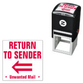 Rubberstempel "TERUGKEER NAAR VERZENDING" Zelfinktende Stempel (In situ)