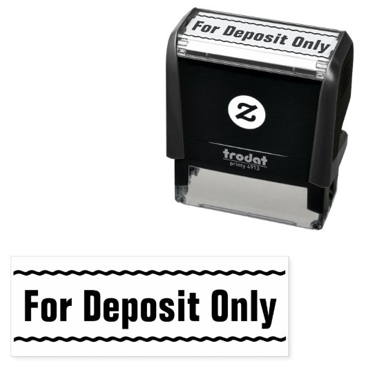 Rubberstempel "Uitsluitend voor aanbetaling" Zelfinktende Stempel (In situ)