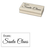 Rubberstempel "van de kerstman" voor cadeauLabels (Gestempeld)