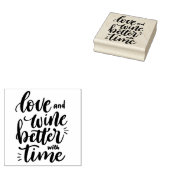 Rubberstempel van de liefdescitaat en de wijnsteen (Gestempeld)