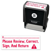 Rubberstempel van de Review voor schooltoewijzing Zelfinktende Stempel (In situ)