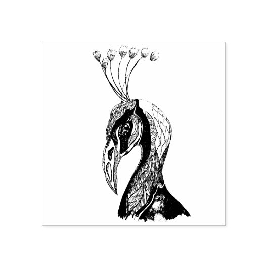 rubberstempel van pauw (Afrduk)