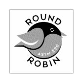 Rubberstempel van Round Robin logo (Afrduk)