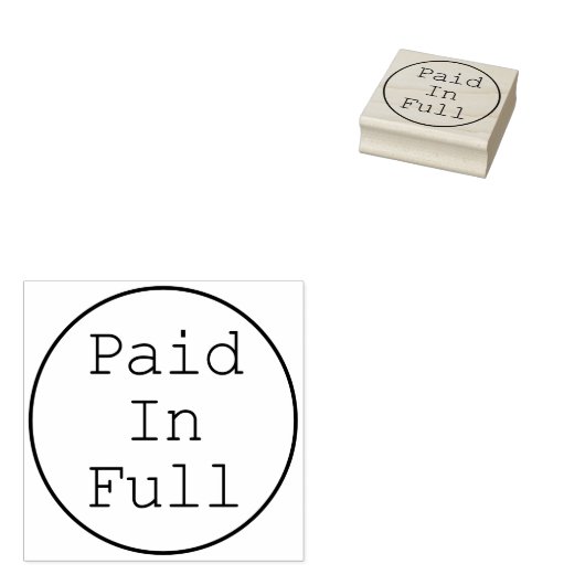 Rubberstempel "volledig betaald" (Gestempeld)