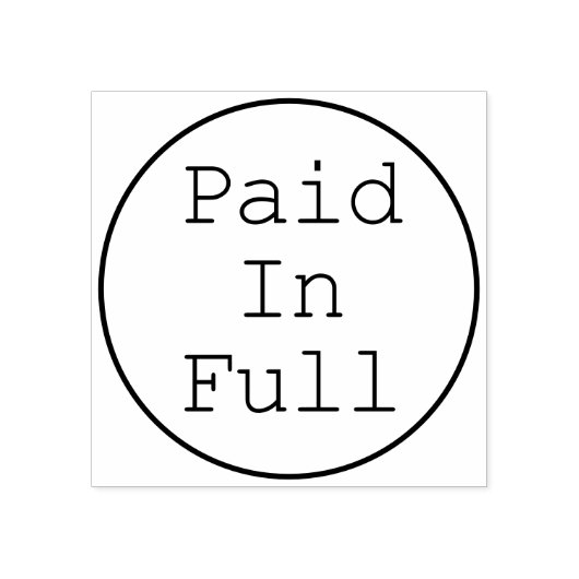 Rubberstempel "volledig betaald" (Afrduk)