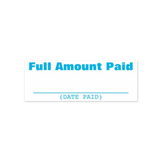 Rubberstempel "Volledig betaald bedrag" Zelfinktende Stempel (Design)