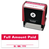 Rubberstempel "Volledig betaald bedrag" Zelfinktende Stempel (In situ)