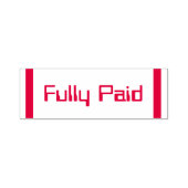 Rubberstempel "volledig betaald"  zelfinktende stempel (Design)