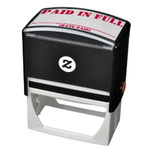 Rubberstempel "volledig betaald" zelfinktende stempel
