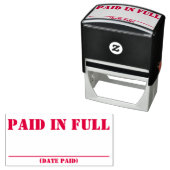 Rubberstempel "volledig betaald"  zelfinktende stempel (In situ)