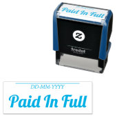 Rubberstempel "volledig betaald"  zelfinktende stempel (In situ)