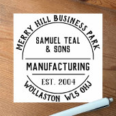 Rubberstempel voor de vervaardiging