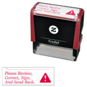 Rubberstempel voor review- en tekenaanvraag  zelfinktende stempel (In situ)