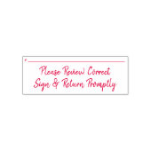 Rubberstempel voor review- en tekenaanvraag  zelfinktende stempel (Design)