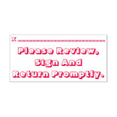 Rubberstempel voor review- en tekenaanvraag  zelfinktende stempel (Design)