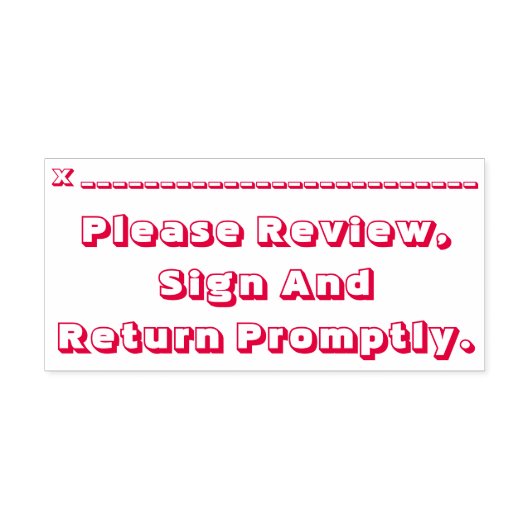 Rubberstempel voor review- en tekenaanvraag  zelfinktende stempel (Design)